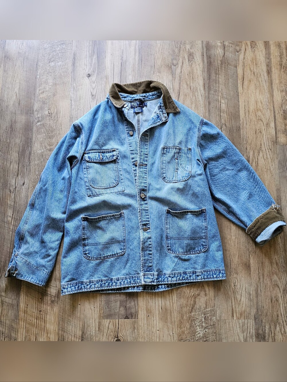 *RESERVED* XL Vintage 90s Polo Ralph Lauren Denim Chore Barn Coat Y2K